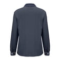 thumbnail image 6 of thefmos Women Plus Size Fall Winter Long Sleeve Knitted Button Down Tops Collared Casual Pullover Sweater Blouses Solid Basic Cardigan for Office Vacation, Navy XL, 6 of 6