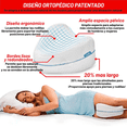 thumbnail image 3 of Almohada Ortopedica JustClick MX para Piernas con Memory Foam Color Blanca con Cremallera Azul, 3 of 7