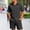 #190-Black, variant on Men's Textured Two-Piece Set Button-Down Shirt and Matching Shorts Casual Outfit Gray L Gifts for Father