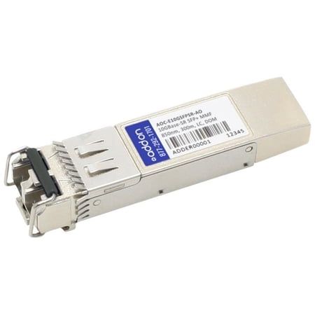 UPC: 0821455031315 | AddOn E10GSFPSR-AO Intel E10GSFPSR Compatible TAA Compliant 10GBase-SR SFP+ Transceiver