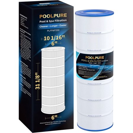PAP200 Pool Filter Replaces Clean and Clear 200, CC200, C-9419, Ultral-C5, PP-C5, Filbur FC-0688, R173217, 59054400, Aladdin 29902, Baleen AK-8005, 200 sq.ft Cartridge, 1 Pack