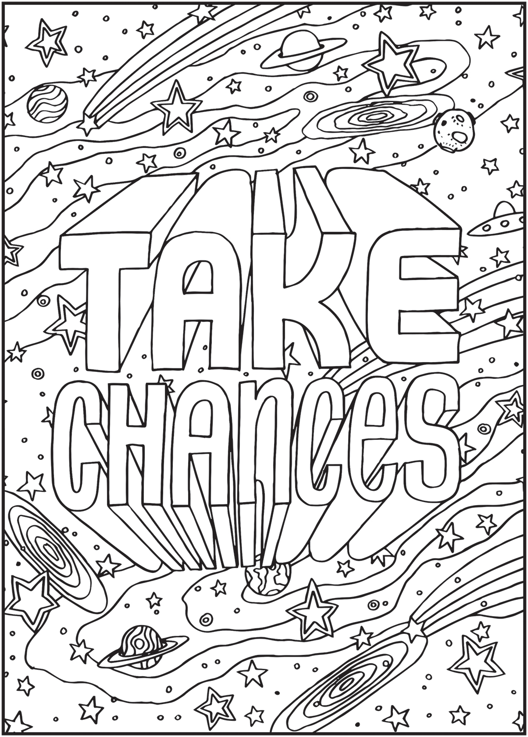 Cra-Z-Art Timeless Creations Adult Coloring Book, Words to Color