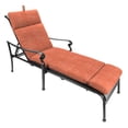 thumbnail image 2 of Jordan Manufacturing 74" x 22" Tory Sunset Orange Solid Rectangular Outdoor Chaise Lounge Cushion with Ties and Hanger Loop, 2 of 10