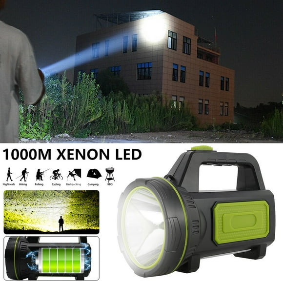 CNKOO Projecteur Rechargeable avec Lumière Pointue Lampe de Poche LED Étanche et Durable avec Batterie Grande Capacité Longue Durée Économiseur d'Énergie pour Urgence
