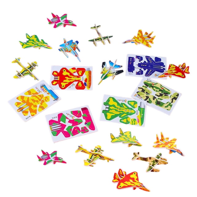 Rompecabezas de dibujos animados 3D creativos para niños niñas habilidades motoras finas juguete para niños avión