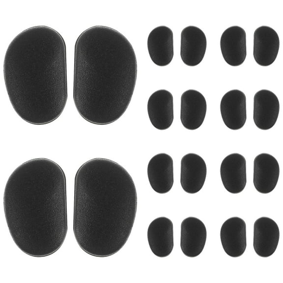 LOLIPPYY 20Pcs Silicone Nose Pads for Eyeglasses Black Durable Non Slip Nose Bridge Pads