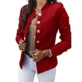 thumbnail image 1 of Minnieouse Abrigo de mujer con botones, chaqueta de Color sólido, traje elegante de algodón delgado, ropa de vestir, tops de compras de viaje para la Prendas para la parte del cuerpo SG Minnieouse AP012233-02, 1 of 6