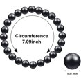 thumbnail image 2 of 2 Pieces Shungite Bracelet With 8 Mm Shungite Beads Emf Crystal Protection Crystal Energy Stretchy S, 2 of 5