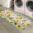 thumbnail image 6 of Kitchen Rugs and Mats,Yellow Sunflower Bee Country Botanical 2 Piece Anti Fatigue Area Runner Rug Set Comfort Standing Floor Mat,Farm Green Rustic Plank Non Slip Absorbent Doormats for Laundry, 6 of 6