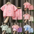 thumbnail image 5 of Futezty Toddler Boys Clothes Summer Outfit Sets, Toddler Kids Baby Boy Short Sleeve Pattern Shirt Tops+ Denim Pants Set Boys' Girls' T Shirts Baby Summer Clothes Solid Color Short Sleeved Shorts Suit, 5 of 5