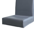 thumbnail image 4 of Funda protectora impermeable de piel sintética para silla, taburete o silla de comedor, color gris, 4 of 7