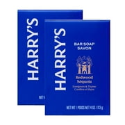 Harry's Bar Soap for Men - Redwood Scent, 4 oz Body Soap Bars, 2 Pack