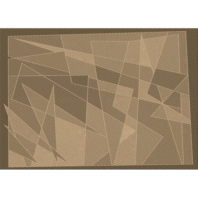 Ahgly Company Tapis Rectangulaire Lavable en Machine Intérieur Transitionnel Pérun Brun, 2 Pieds x 3 Pieds