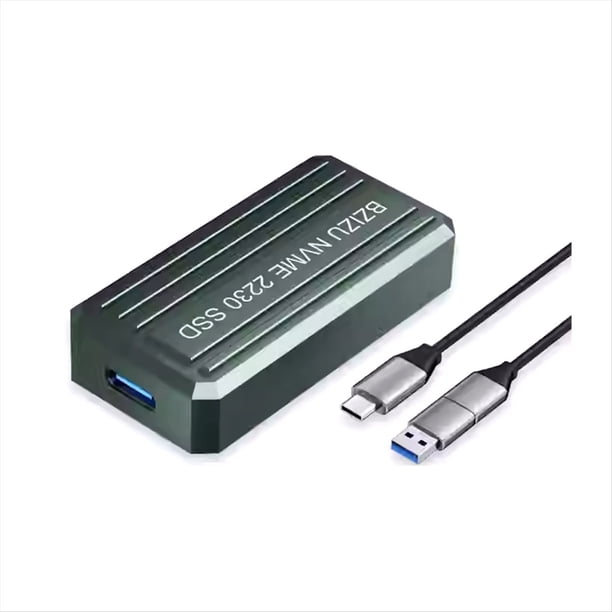 Carcasa para SSD M.2 NVME, Carcasa Externa, USB 3.1, 10 Gbps, Caja Adaptadora para Disco Duro NVME, Compatible con para 2230