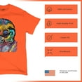 thumbnail image 4 of Tee Hunt Dean Russo Cute Lazy Sloth T-Shirt Funny Wild Life Colorful Men's Tee, Orange, X-Large, 4 of 5