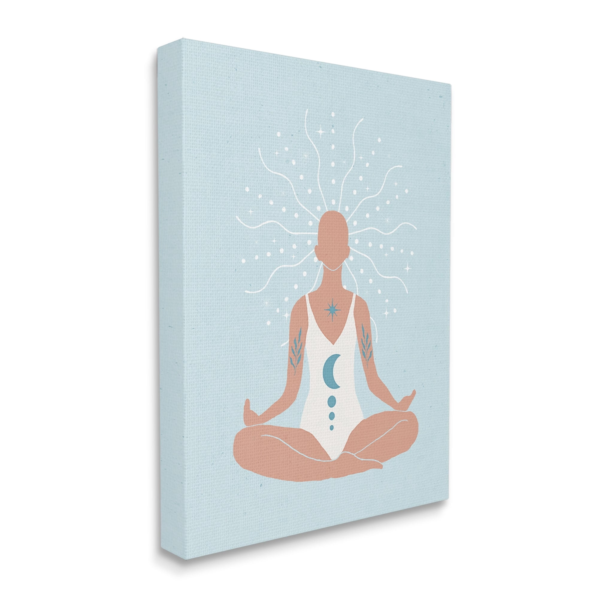 Stupell Industries Mindful Tai Chi Human Meditation Stellar Energy Tuning,30 x 40, Design by Nina Blue