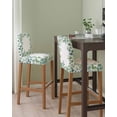 thumbnail image 2 of Sage Green Eucalyptus Bar Stool Covers Set of 2, Spring Summer Pastoral Leaves Stretch Washable Bar Chair Covers with Backs, Removable Pub Counter Height Chair Cover for Kitchen Dining Room Cafe, 2 of 7