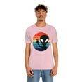 thumbnail image 4 of Bella Canvas 3001 Peace Alien Rainbow T-Shirt, Retro Alien T-Shirt, 4 of 10