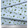 thumbnail image 3 of Soimoi Blue Cotton Duck Fabric Red Berries & Holly Leaves Fabric Prints By Yard 42 Inch Wide, 3 of 3