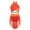 Fluorescent Orange, variant on Yartina Girls Camisole Lyrical Dance Dress Ballet Gymnastics Skirted Leotard Latin Jazz Modern Dancewear Fluorescent Orange 6