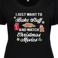 thumbnail image 4 of Inktastic I Just Want to Bake Stuff and Watch Christmas Movies Women's Plus Size T-Shirt, 4 of 5