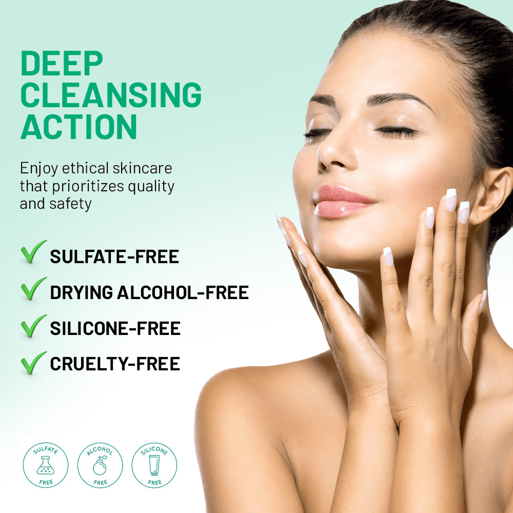 SKIN SPA Facial Cleanser Set, 8 oz - Daily Routine Kit with Aloe Vera, Face Wash, Scrub, Toner