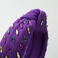thumbnail image 3 of LSQii Headbands for Women Mardi Gras Outfit Non Slip Clip Wide Head Band Sparkle Sequin Glitte Masquerade Fashion Party Accessories Carnival Purple, 3 of 5