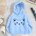 thumbnail image 3 of Hiijoy Little Girl's Hoodie Cute Cartoon Cat Hooded Sweatshirt Casual Loose Pullover Hoody, 3 of 3