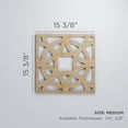 thumbnail image 3 of Ekena Millwork 15 3/8"W x 15 3/8"H x 3/8"T Medium Brownsville Decorative Fretwork Wood Wall Panels, Wood (Paint Grade), 3 of 3