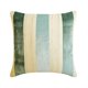 thumbnail image 5 of Funda de cojín decorativa HomeCentric azul de 55 x 55 cm (22 x 22 pulgadas). Fundas de cojín de terciopelo a rayas y lino para sofás y sillones, estilo patchwork moderno - Velvet Band Ice, 5 of 8