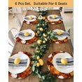 thumbnail image 4 of 13 Inch Round Placemats Set of 6, White Pumpkin Fall Non Slip Heat Insulation PP Table Mats, Thanksgiving Maple Leaves Farmhouse Washable Place Mats for Kitchen Dining Party Table Decor, 4 of 7