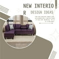 thumbnail image 4 of L Shaped Sectional Couch, Modern Nailhead Lounge Sofa, Modular Sectional Sofa with Reversible Cup Holder,4-Seat Linen Sectional Sofa Sets, Modern Living Room Furniture Sets,Amaranth, 4 of 6