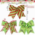 thumbnail image 2 of Dalrosia 12PCS Red Green Christmas Bows Decoration 6 Inch Large Christmas Wreaths Bows Xmas Tree Dot Ribbons Ornaments for Garland Wedding Party, 2 of 5
