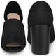 thumbnail image 2 of Sandalias de mezclilla con punta abierta y Tacones gruesos Perphy Negro 38, 2 of 6