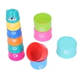 thumbnail image 3 of Baby Building Toy Set, Lovely Visual Development   Educational Stacking Cups Toy Set With Mesh Bag For Toddler For Nursery, 3 of 8