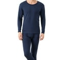 thumbnail image 2 of Mens Thermal Underwear Set, iMounTEK Fleece Long Johns Top Bottom for Men Cold Winter, Navy M, 2 of 6