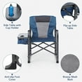 thumbnail image 5 of Alpha Joy Director Chair Supports 350Lbs Heavy Duty Folding Camping Chair Oversized Portable Tailgating Chair with Cup Holder & Cooler Bag, 5 of 11