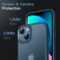 thumbnail image 6 of JETech Matte Case for iPhone 13 6.1-Inch, Shockproof Military Grade Drop Protection, Frosted Translucent Back Phone Cover, Anti-Fingerprint (Storm Blue), 6 of 6