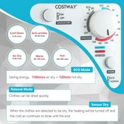 Costway 1500W Electric Tumble Compact Laundry Dryer Stainless Steel Tub 13.2 lbs