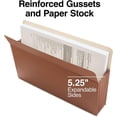 Staples Recycled Reinforced File Pocket, 5 1/4inch Expansion, Legal
