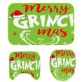 thumbnail image 2 of Grinch Decor Grinch Christmas Decorations Bathroom Grinch Christmas Decorations Christmas Snowman Print Toilet Bathroom Mat And Shower Curtain Three Piece Set, 2 of 3