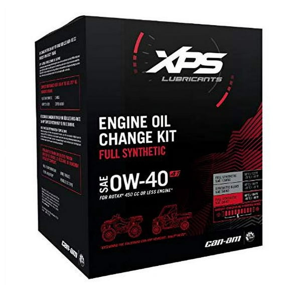 BRP XPS CAN-AM ATV 4T 0W-40 Synthetic Oil Change Kit for Rotax 450 cc or less engine, 9779257