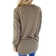 thumbnail image 4 of Puntoco moda mujer cuello redondo manga larga camiseta verano sólido bolsillo blusa suelta tops Puntoco Puntoco-3493, 4 of 7
