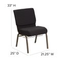 thumbnail image 3 of Bowery Hill Chaise d'Invité Empilable d'Église en Noir, 3 of 6