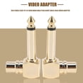 thumbnail image 2 of 2-PACK RCA Female Jack to 1/4 inch Mono Male Plug Right Angle Audio Adapter,gold, 2 of 4