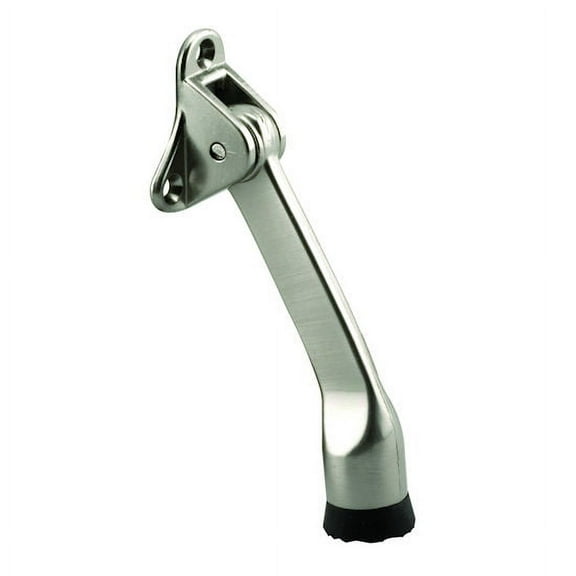 Prime-Line MP4848 Door Holder, 4 Inch Reach, Chrome Plated, Black Tip - 10 Pack