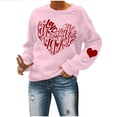 thumbnail image 4 of Women Valentines Day Shirts Round Neck Long Sleeve Casual Love Heart T Shirt Heart Elbow Patch Sweatshirt Loose Holiday T-shirt, 4 of 6