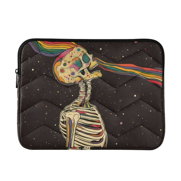 FORMRS 13-13.3 inch Laptop Sleeve Case Soft Carrying Quilted Computer Bag Cover, Skeleton Stripes