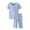 Light Blue, variant on QUOTAY Toddler Pajamas for Baby Boys and Girls 2Pcs Short Sleeve Shirt and Shorts Pajamas Set Cool Sleepwear Jammies Blue,2-3 Years