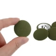 thumbnail image 4 of Uxcell 10pcs 44L Fabric Cloth Covered Button 28mm Metal Shank Round Sewing Buttons for Suits Dress Blouses, Navy Green, 4 of 5